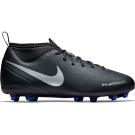 Nike Phantom Vsn Club Df Fg Mg Jr AO3288 004 chaussures de football noir noir