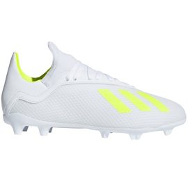 Chaussures de foot Adidas X 18.3 Fg Jr BB9372 multicolore blanc