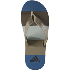 Chaussons Adidas Eezay Striped BA8809 bleu gris Chaussons Adidas Eezay Striped BA8809 bleu gris