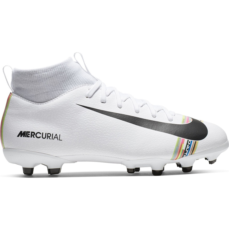 Nike Mercurial Superfly 6 Academy Mg Jr AJ3111 109 chaussures de football multicolore blanche
