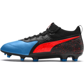 Chaussures de football Puma One 19.3 Fg Ag noir-bleu 105486 01