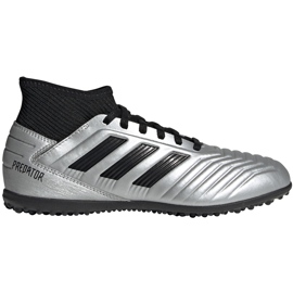 Chaussures de football adidas Predator 19.3 Tf Jr argent G25802 multicolore