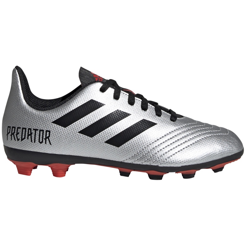 Chaussures de football adidas Predator 19.4 FxG Jr argent G25822 multicolore