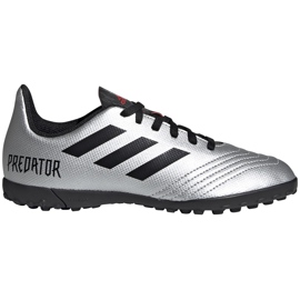 Chaussures de football adidas Predator 19.4 Tf Jr argent G25825 multicolore