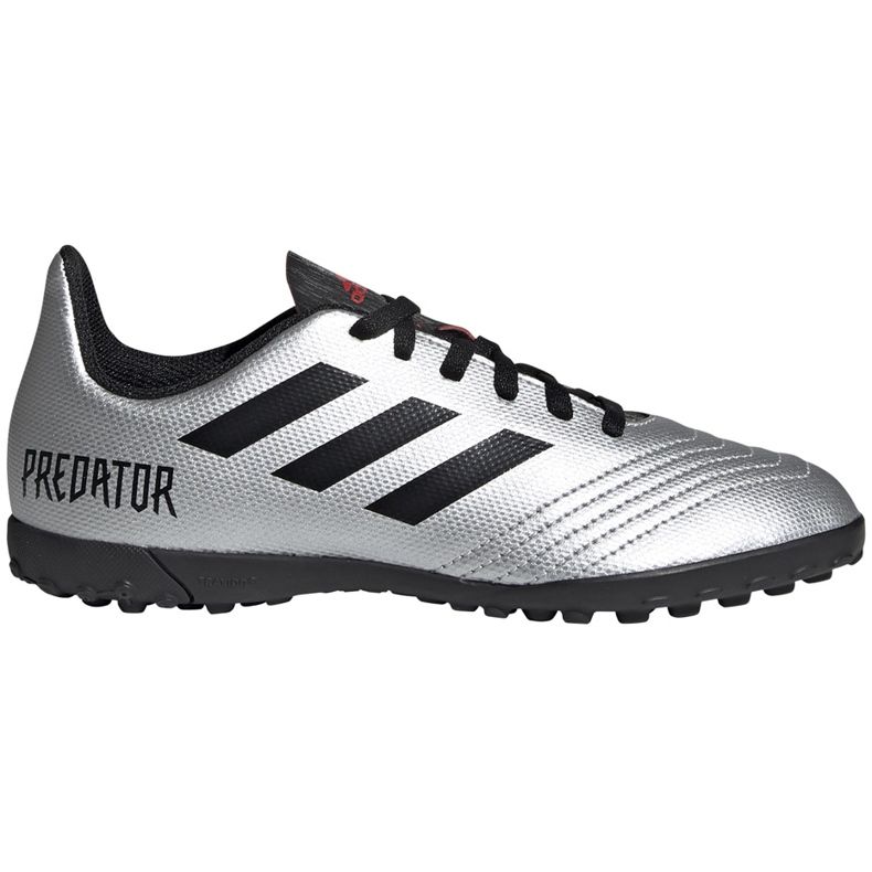 Chaussures de football adidas Predator 19.4 Tf Jr argent G25825 multicolore
