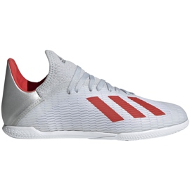 Chaussures de football adidas X 19.3 In Jr. argent F35355 multicolore gris