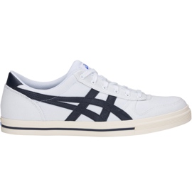 Asics Aaron blanc et bleu marine 1201A008 101 chaussures pour hommes blanche