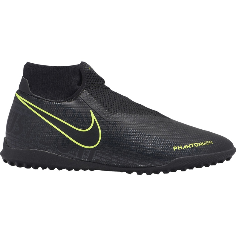 Nike Phantom Vsn Academy Df Tf AO3269 007 chaussures de football le noir le noir