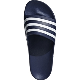 Adidas Adilette Aqua chaussons marine F35542 blanc bleu marine
