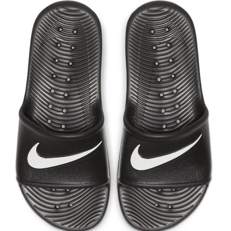 Chaussons Nike Kawa Shower GS / PS noirs BQ6831 001 blanche le noir