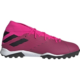 Chaussures de football adidas Nemeziz 19.3 Tf rose F34426 noir