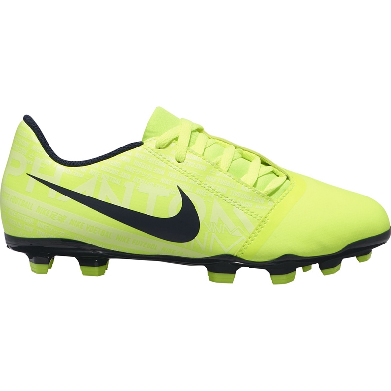 Nike Phantom Venom Club Fg Junior AO0396 717 chaussures de football jaune jaune