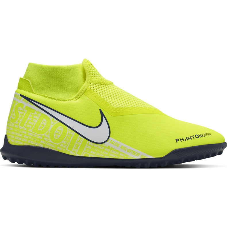 Chaussure de football Nike Phantom Vsn Academy Df Tf AO3269 717 jaune jaune