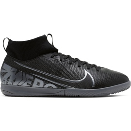 Nike Mercurial Superfly 7 Academy Ic Junior AT8135 001 chaussures de football noir noir
