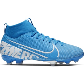 Chaussure de football Nike Mercurial Superfly 7 Academy FG / MG Junior AT8120 414 bleu bleu
