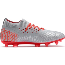 Chaussures de football Puma Future 4.2 Netfit Fg Ag argent-rouge 105611 01 multicolore gris Chaussures de football Puma Future 4.2 Netfit Fg Ag argent-rouge 105611 01 multicolore gris