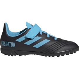 Adidas Predator 19.4 H&amp;L Tf Junior chaussures de football noir bleu G25827 le noir