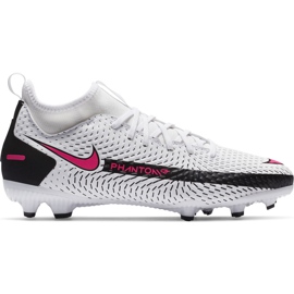 Nike Phantom Gt Academy Df FG / MG Junior CW6694 160 chaussures de football blanc blanc