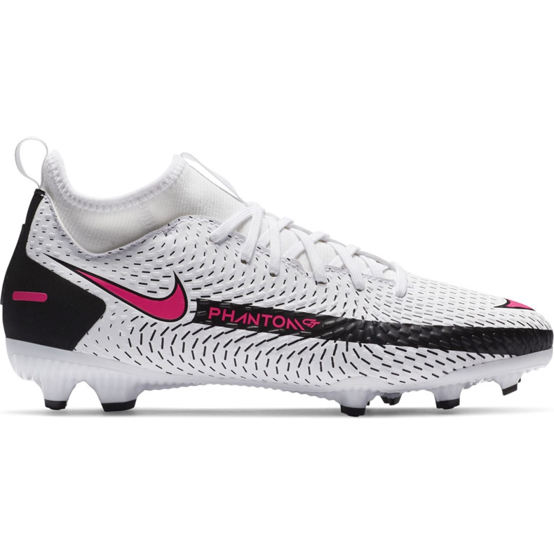 Nike Phantom Gt Academy Df FG / MG Junior CW6694 160 chaussures de football blanche blanche Nike Phantom Gt Academy Df FG / MG Junior CW6694 160 chaussures de football blanche blanche