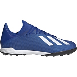 Chaussures de foot Adidas X 19.3 Tf EG7155 bleu bleu Chaussures de foot Adidas X 19.3 Tf EG7155 bleu bleu