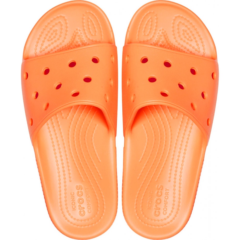 Chaussons femme Crocs Classic Slide abricot 206121 801 orange