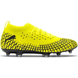 Chaussures de football Puma Future 4.2 Netfit Fg Ag jaune-noir 105611 03