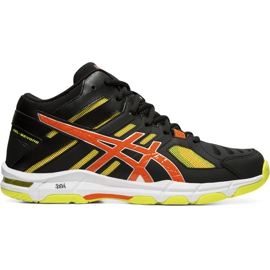 Chaussures de volley-ball pour hommes Asics Gel Beyond 5 Mt noir, jaune et orange B600N 001 le noir Chaussures de volley-ball pour hommes Asics Gel Beyond 5 Mt noir, jaune et orange B600N 001 le noir