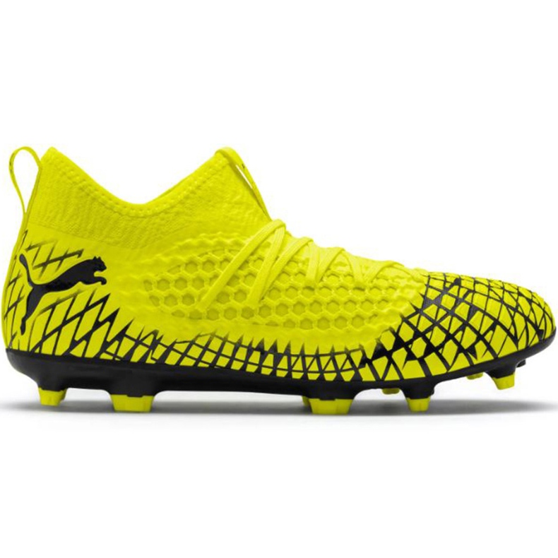 Chaussures de football Puma Future 4.3 Netfit Fg Ag jaune-noir 105612 03 multicolore
