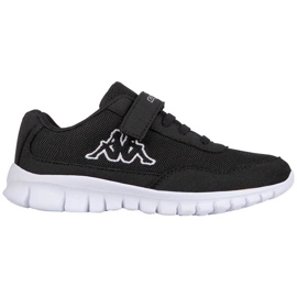 Kappa Follow K chaussures pour enfants noir et blanc 260604K 1110 le noir
