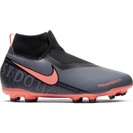 Chaussures de football Nike Phantom Vsn Academy Df FG / MG Jr AO3287 080 multicolore le noir