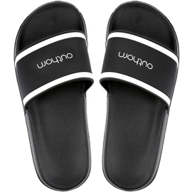 Chaussons pour hommes Outhorn noir et blanc HOL20 KLM601 20S