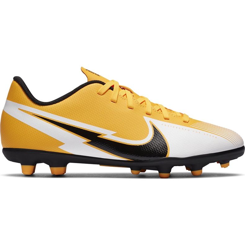 Nike Mercurial Vapor 13 Club FG / MG Junior AT8161 801 chaussures de football orange jaune Nike Mercurial Vapor 13 Club FG / MG Junior AT8161 801 chaussures de football orange jaune