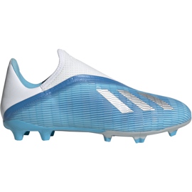 Adidas X 19.3 Ll Fg chaussures de football bleu EF0598 Adidas X 19.3 Ll Fg chaussures de football bleu EF0598