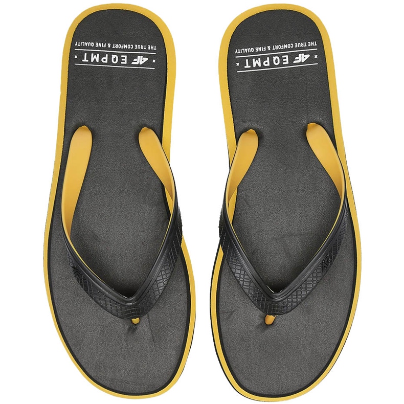 Chaussons homme 4F jaune H4L20 KLM005 71S le noir