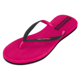 Chaussons de piscine femme Aqua-speed Genoa rose col 03 noir