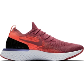 Nike Epic React Flyknit chaussures de course pour femmes bordeaux-orange-noir AQ0070 601 rouge violet multicolore