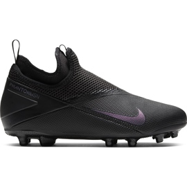 Nike Phantom Vsn 2 Academy Df FG / MG Junior CD4059 010 chaussures de football noir noir