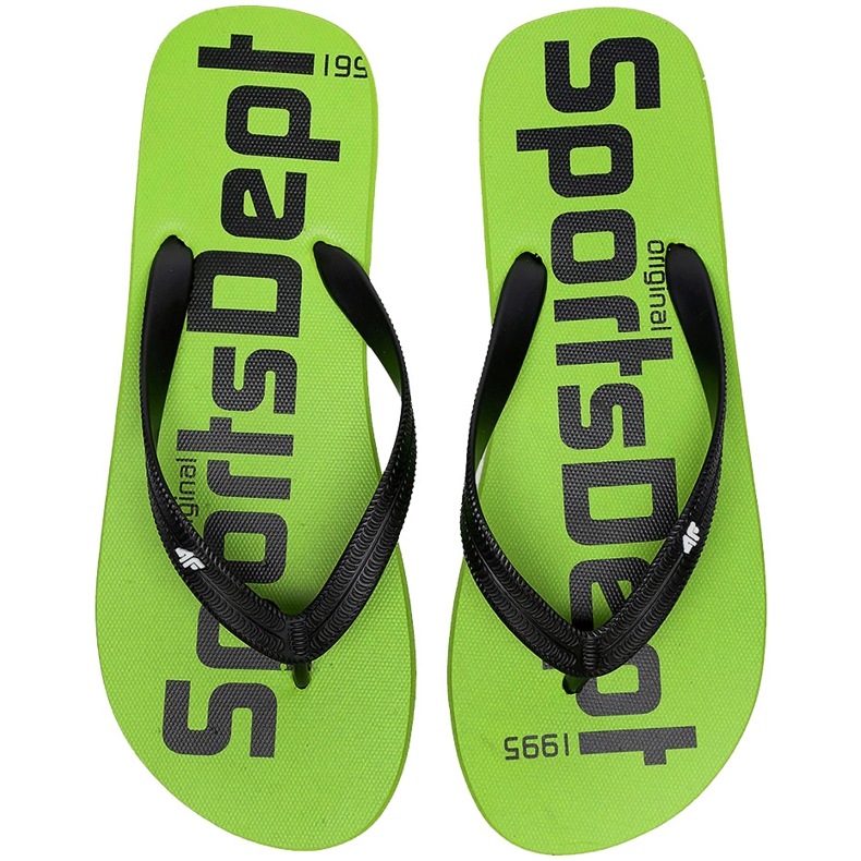 Chaussons pour hommes 4F vert fluo H4L20 KLM006 41N