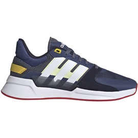 Chaussures homme adidas Run90S bleu marine et blanc EG8656 multicolore