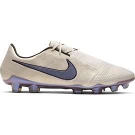 Chaussures de football Nike Phantom Venom Elite Fg AO7540 005 blanche beige