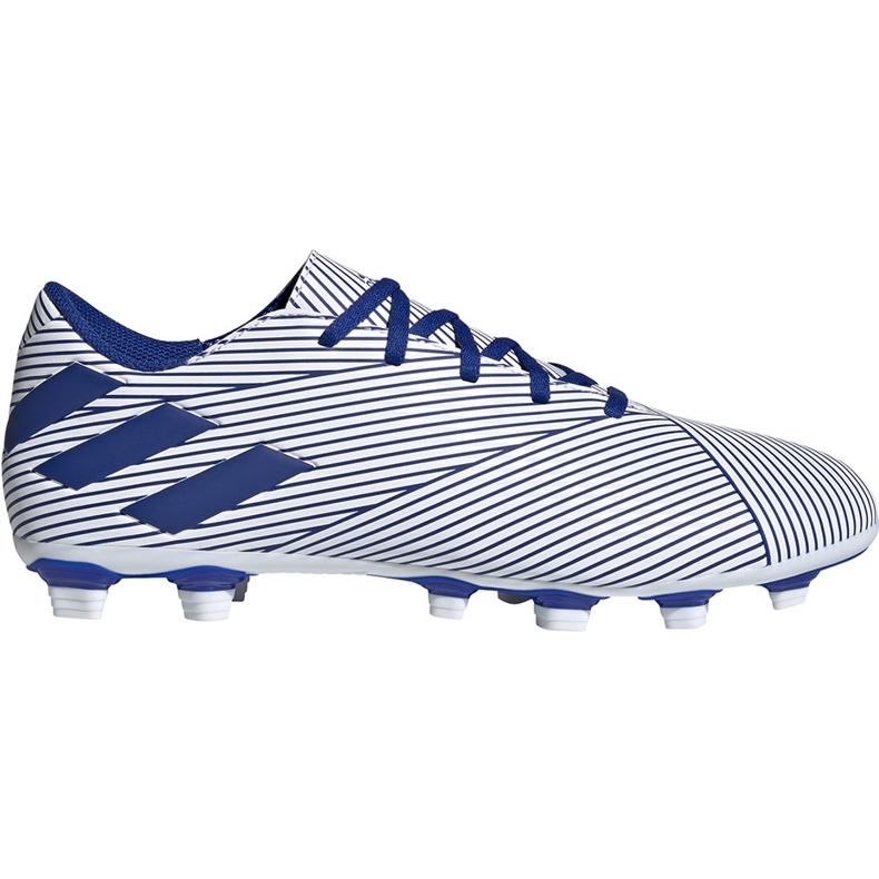 Adidas Nemeziz 19.4 FxG chaussures de football blanches et bleues EF1707 multicolore