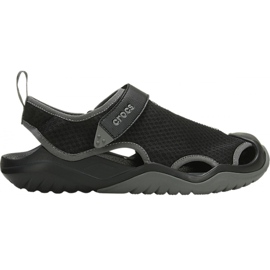 Sandales pour hommes Crocs Swiftwater Mesh Deck Sandal M noir 205289 001 le noir Sandales pour hommes Crocs Swiftwater Mesh Deck Sandal M noir 205289 001 le noir