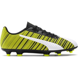 Puma One 5.4 Fg Ag chaussures de football jaune-blanc-noir 105605 03