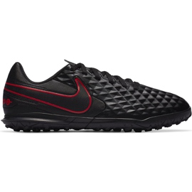 Chaussures de foot Nike Tiempo Legend 8 Club Tf Junior AT5883 060 noir, rouge noir