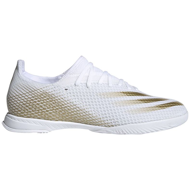 Chaussures de foot Adidas X GHOSTED.3 In EG8204 or blanc d'or Chaussures de foot Adidas X GHOSTED.3 In EG8204 or blanc d'or