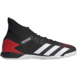 Adidas Predator 20.3 In chaussures de football noir et rouge EF2209 multicolore