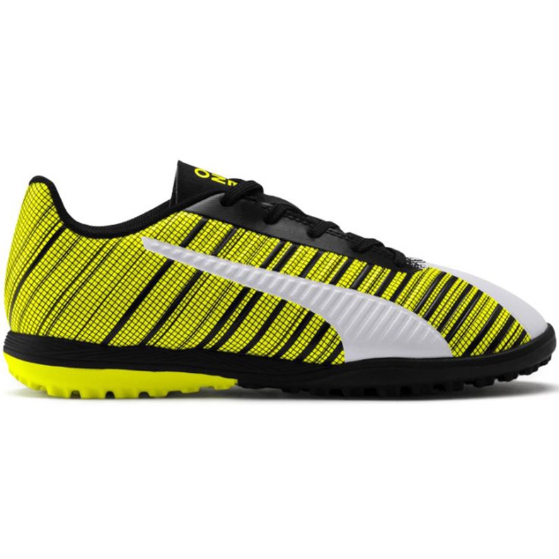Puma One 5.4 Tt Junior chaussures de football jaune-blanc-noir 105662 03 multicolore