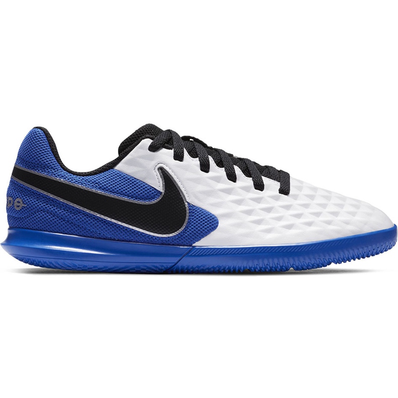 Nike Tiempo Legend 8 Club Ic Junior AT5882 104 chaussures de football bleu blanc blanche Nike Tiempo Legend 8 Club Ic Junior AT5882 104 chaussures de football bleu blanc blanche