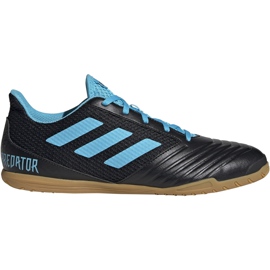 Chaussures de football adidas Predator 19.4 In Sala noir et bleu F35631 noir, bleu le noir