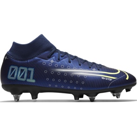 Chaussure de football Nike Mercurial Superfly 7 Academy Mds Sg Pro Ac CK0014 401 bleu marine bleu marine